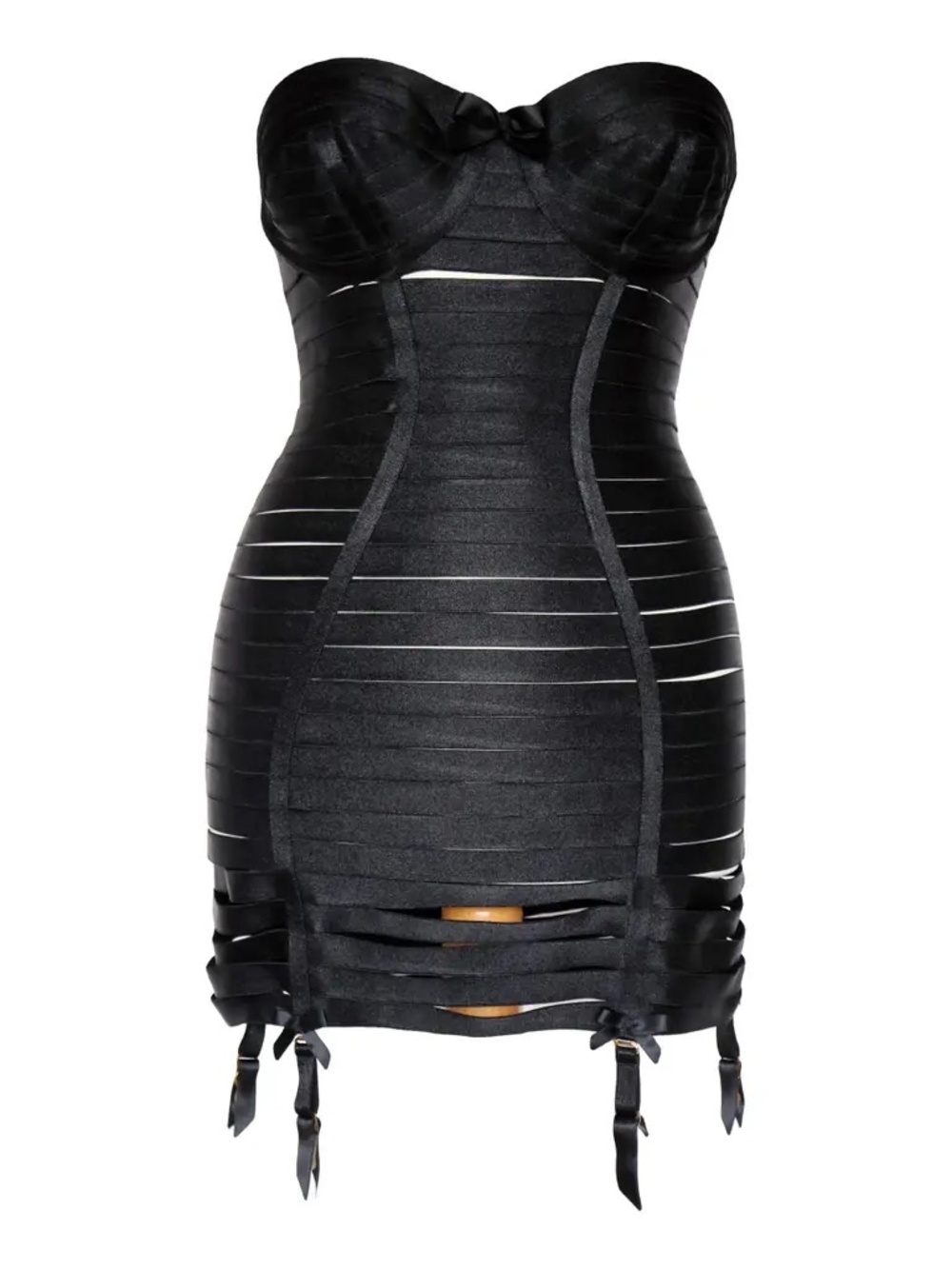Bordelle Angela Strap Dress – Black – Circa 2010 – Rare Luxury Lingerie - Picture 7 of 9